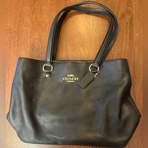 Coach Black Pebbled Leather Tote